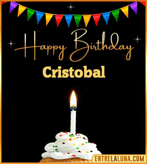 GiF Happy Birthday Cristobal